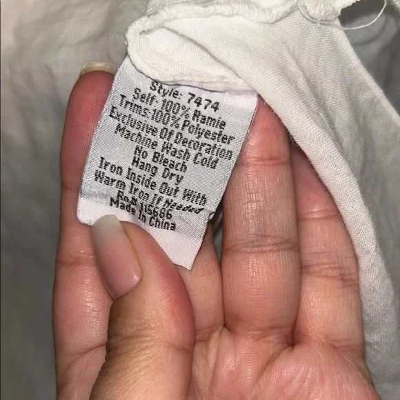 Johnny Was Embroidered White Top - Picture 5 of 7